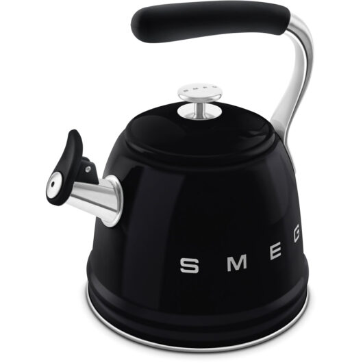 Smeg WKF01BL Retro 50s Style Whistling Hob Kettle Black