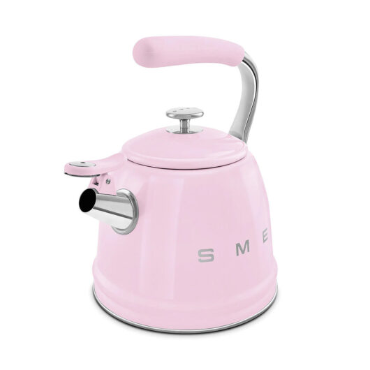 Smeg WKF01PK Retro 50s Style Whistling Hob Kettle Pink