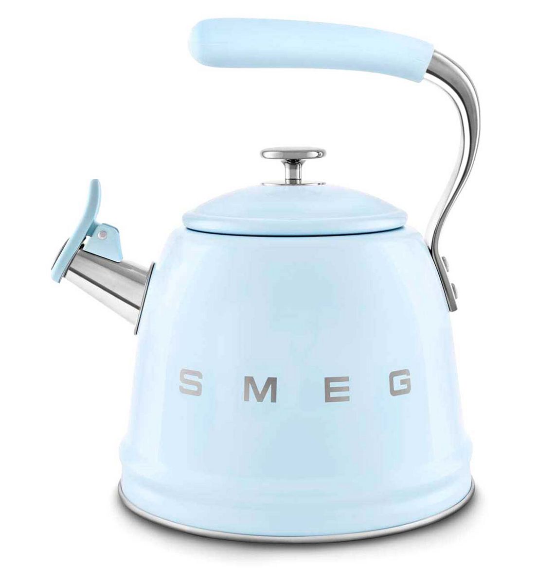 Smeg Whistling Kettle In Pastel Blue