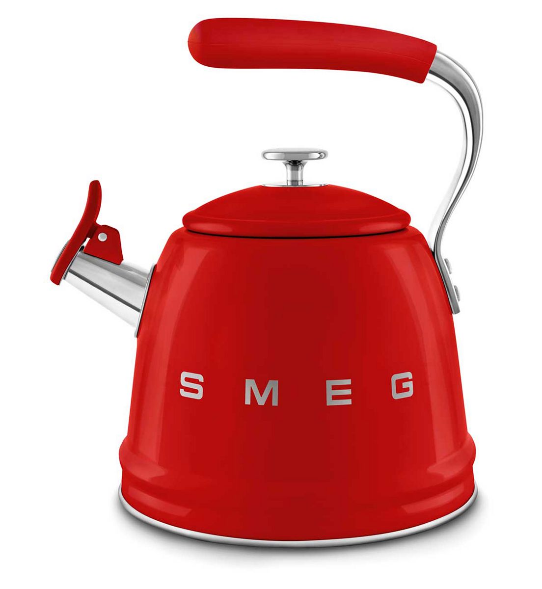Smeg Whistling Kettle In Red